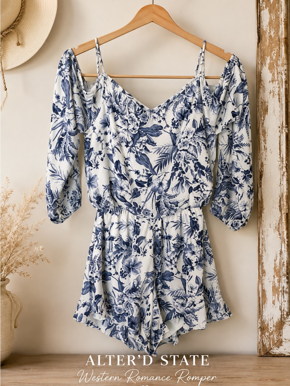Altar'd State Western Romance Regency Core Romper EUC SMALL‎